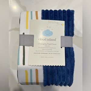 Cloud Island Multicolor and Blue Changing Pad Cover